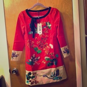 *Never worn, with tags*Embroidered sequin dress